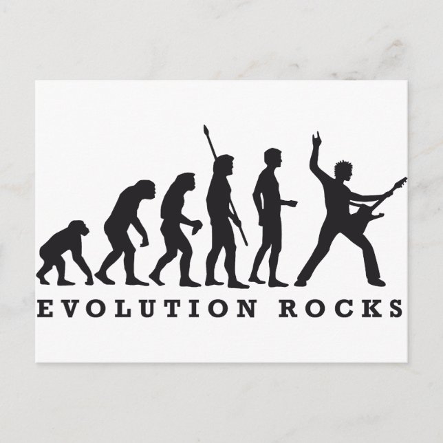 evolution rocks postcard (Front)