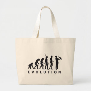 evolution saxophon large tote bag