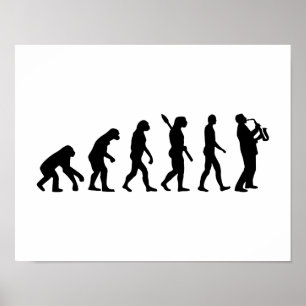 Evolution Saxophone Poster