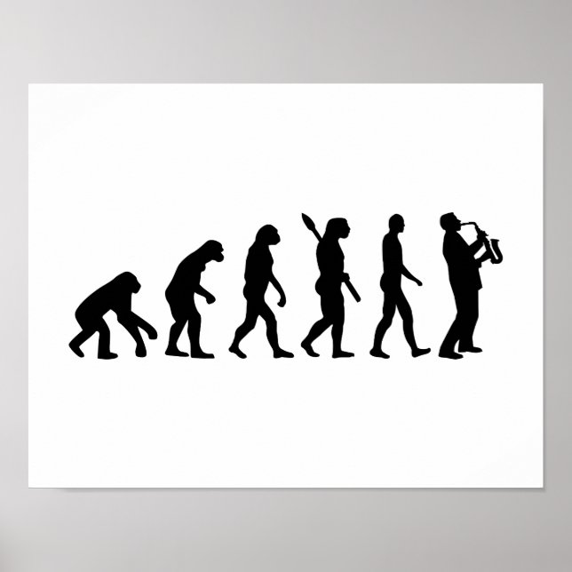 Evolution Saxophone Poster (Front)
