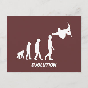 evolution skateboarding postcard