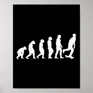 Evolution Skateboarding Skater Skateboard Skates B Poster