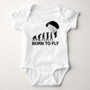 Evolution Skydiving born to fly Baby Bodysuit