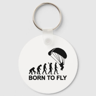 Evolution Skydiving born to fly Keychain