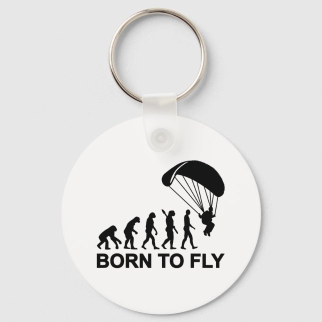 Evolution Skydiving born to fly Keychain (Front)