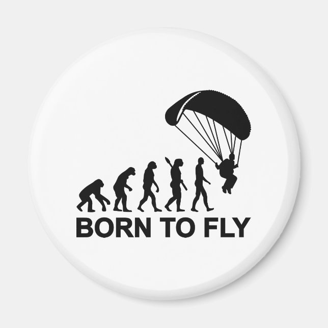 Evolution Skydiving born to fly Magnet (Front)