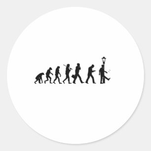 Evolution Smartphone - Funny Motive Classic Round Sticker