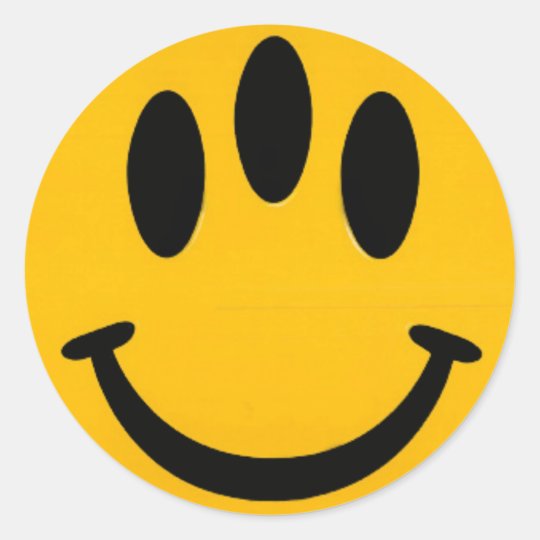 Evolution Smiley Round Sticker | Zazzle