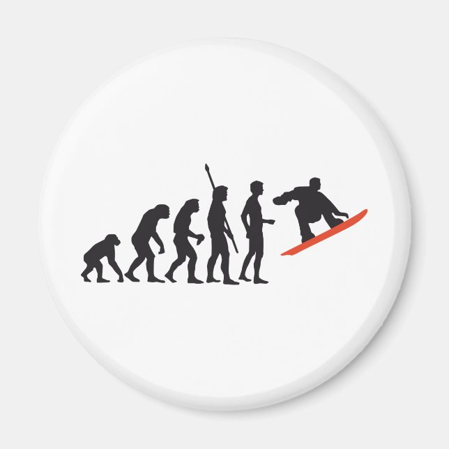 evolution snowboard magnet (Front)