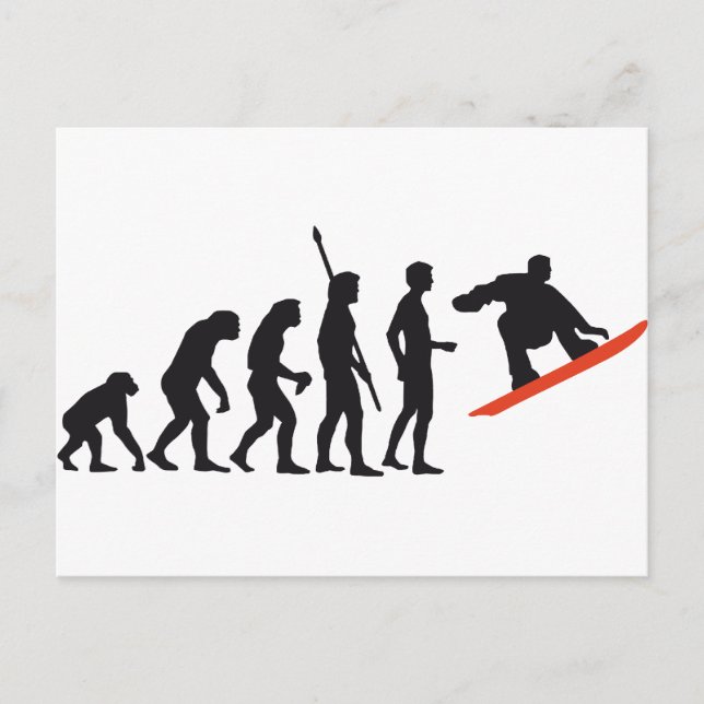 evolution snowboard postcard (Front)