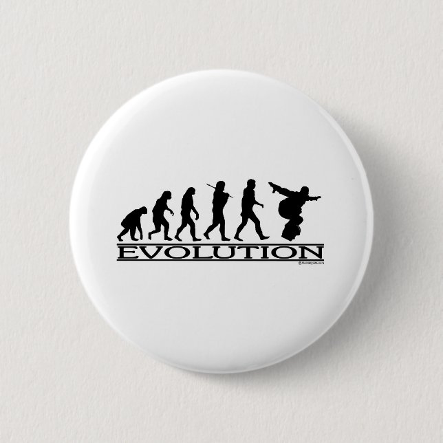Evolution - Snowboarding 2 Inch Round Button (Front)