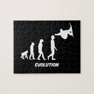 evolution snowboarding jigsaw puzzle
