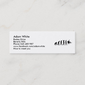 Evolution snowboarding mini business card