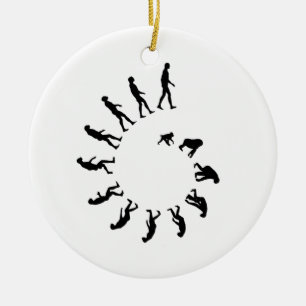 Evolution Spiral Ceramic Ornament