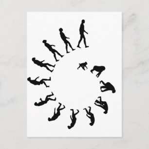 Evolution Spiral Postcard