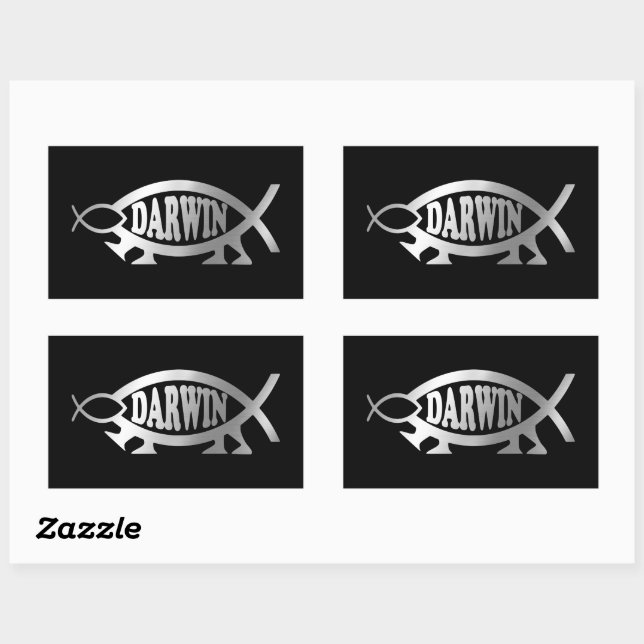 Evolution - Sticker rectangulaire Darwin (Feuille)