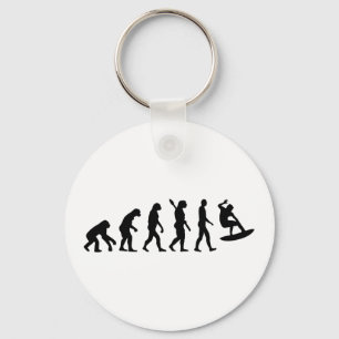 Evolution surfing keychain