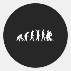Evolution Tango Dancing Classic Round Sticker