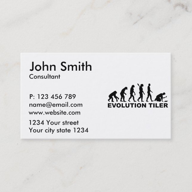 Evolution tiler business card (Front)