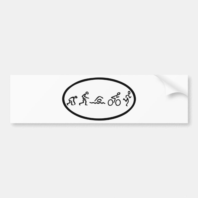 Evolution tri Eclipse Bumper Sticker (Front)