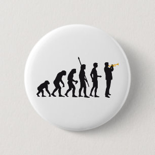 evolution trumpet player 2 inch round button