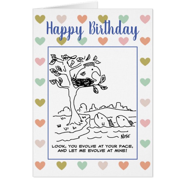 Évolution. Un poisson niché dans un arbre (Devant)