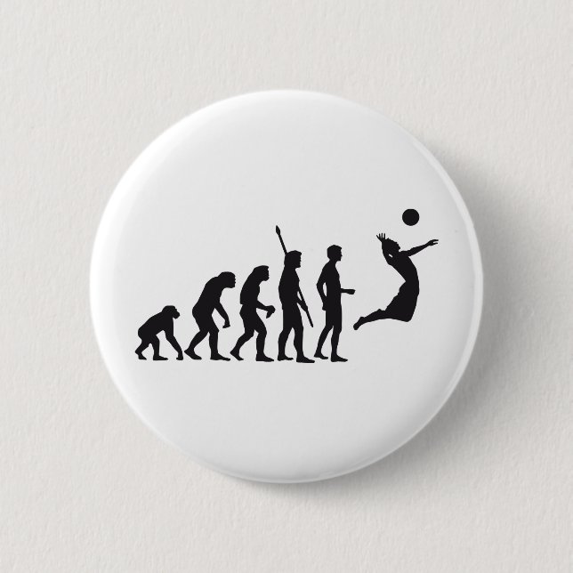 evolution volleyball 2 inch round button (Front)