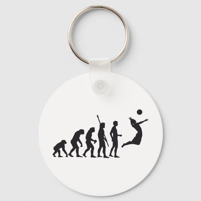 evolution volleyball keychain (Front)