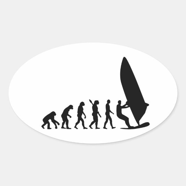 Evolution Windsurfing Oval Sticker (Front)