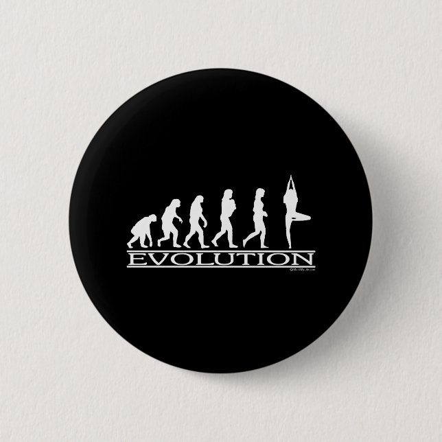 Evolution - Yoga 2 Inch Round Button (Front)