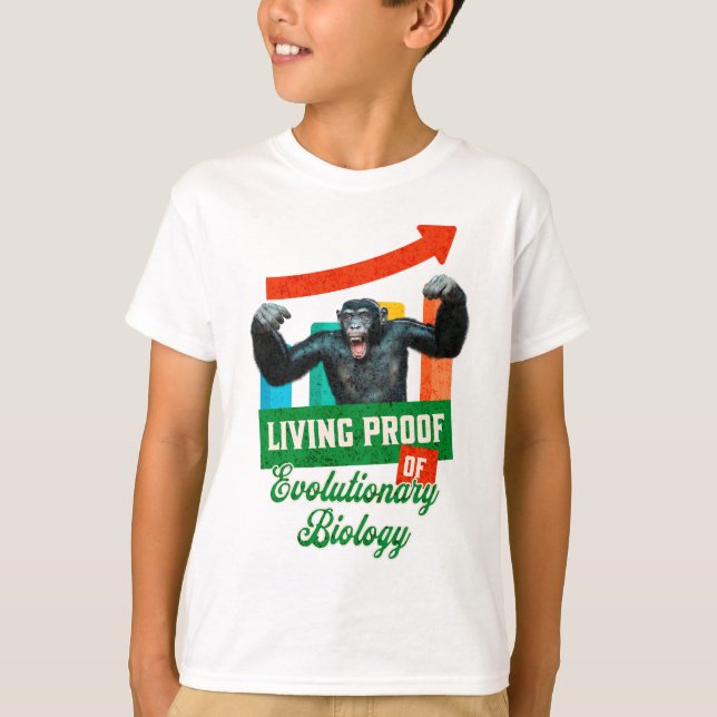 Evolutionary Biology Primate Humour T-Shirt (Front)