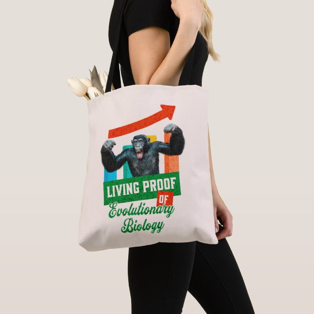 Evolutionary Biology Primate Humour Tote Bag (Close Up)