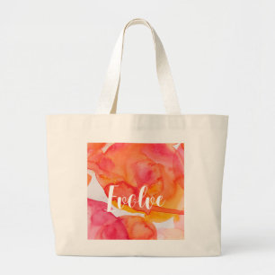 Evolve Abstract Watercolor Art Modern Aesthetic  Large Tote Bag