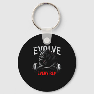 Evolve Every Rep Gym Motivation For Fitness Enthus Keychain