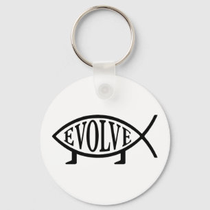Evolve Fish Keychain