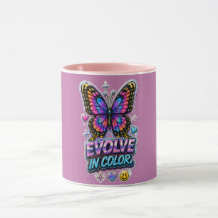 Evolve in Colour Butterfly 🦋 Inspirational  Mug