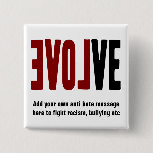 Evolve with LOVE 2 Inch Square Button