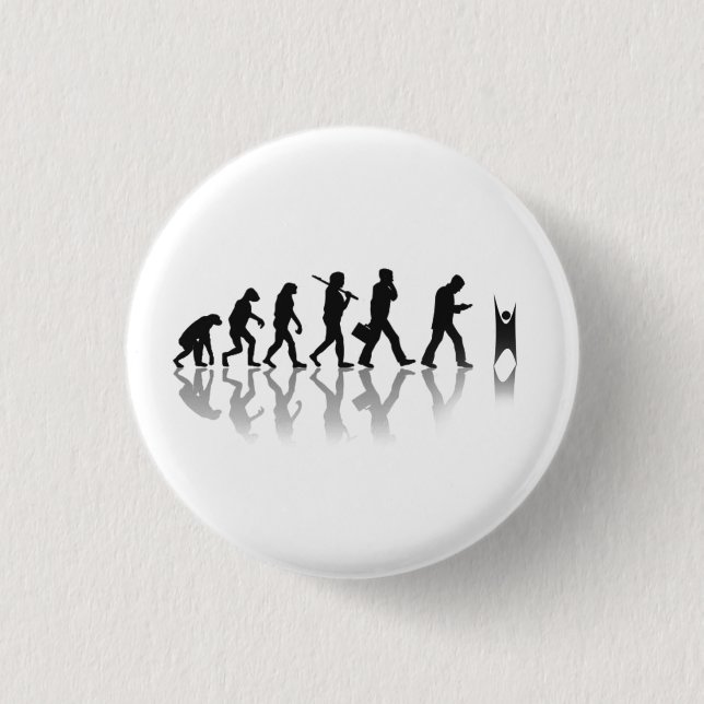 Evolved Humanist 1 Inch Round Button (Front)