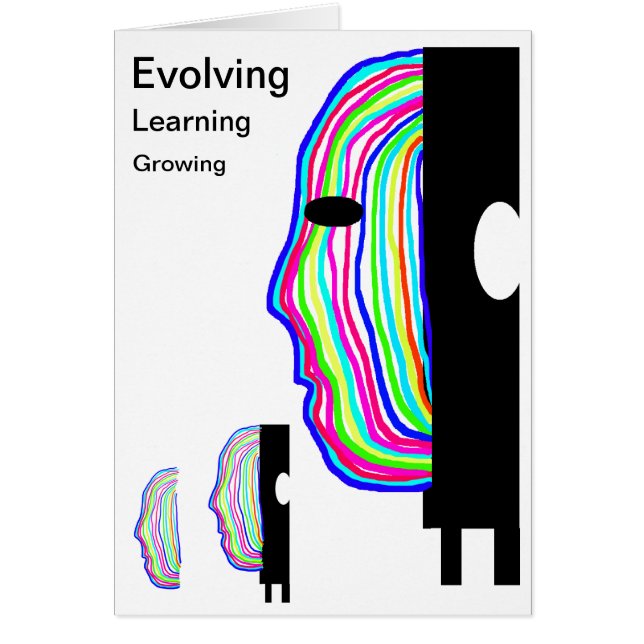 Evolving multi colored personal growth head (Front)