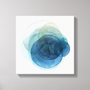 Evolving Planets - Watercolor Circles Canvas Print