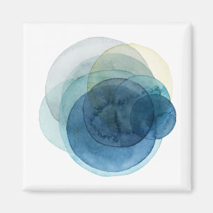 Evolving Planets - Watercolor Circles Magnet