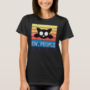 Ew People Black Cat Vintage T-Shirt