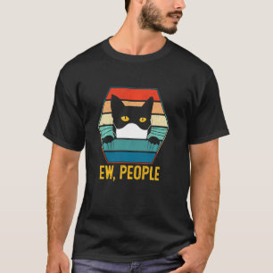 Ew People Black Cat Wearing Face Mask Quarantine T-Shirt