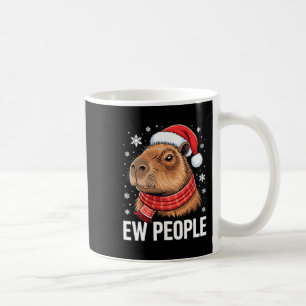 Ew People Capybara Christmas Funny Introvert Holid Coffee Mug