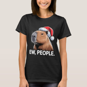 Ew People Capybara Christmas Humor T-Shirt