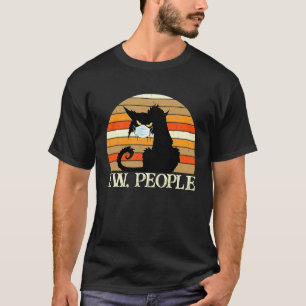 Ew People Cat Face Mask Anti Social Introvert Sarc T-Shirt
