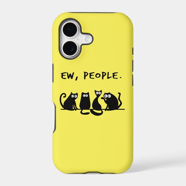 Ew People Funny Meowy Black Cats (Back)