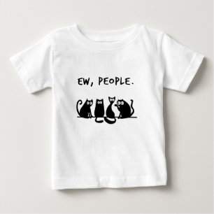 Ew People Funny Meowy Black Cats Baby T-Shirt