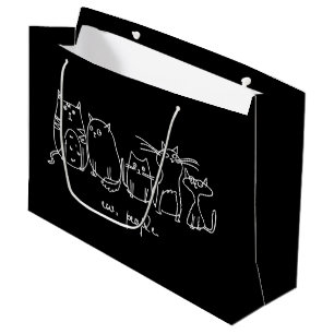 Ew, People Funny Meowy Cat Lovers Large Gift Bag