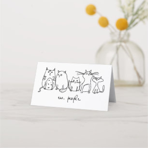 Ew, People Funny Meowy Cat Lovers Place Card